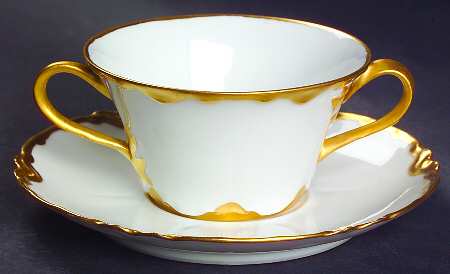 Ranson (Gold Trim) Bouillon Soup & Saucer Set
