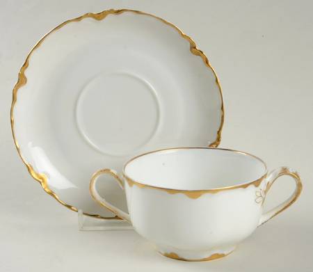 Ranson (Gold Trim) Bouillon Soup & Saucer Set