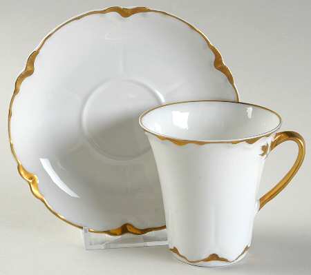 Ranson (Gold Trim) Chocolate Cup & Saucer Set