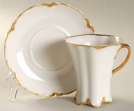 Ranson (Gold Trim) Chocolate Cup & Saucer Set