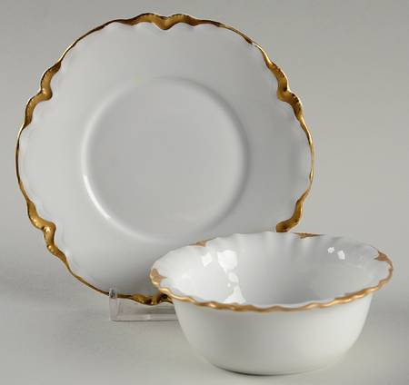 Ranson (Gold Trim) Ramekin & Saucer Set by Haviland