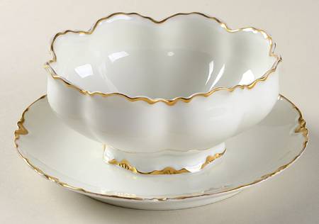 Ranson (Gold Trim) Mayonnaise W/Attached Underplate