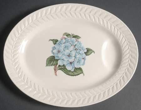 Regents Park Hydrangea 11" Oval Serving Platter