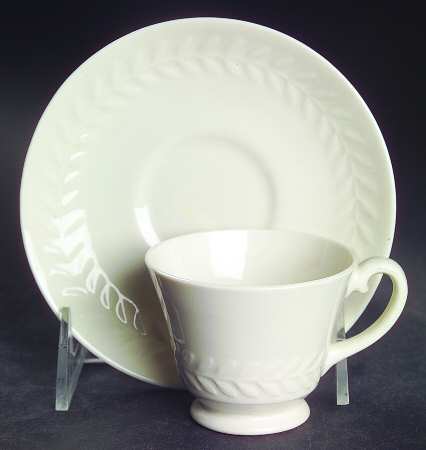 Regents Park White Footed Demitasse Cup & Saucer Set