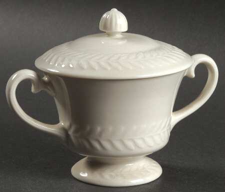 Regents Park White Sugar Bowl & Lid