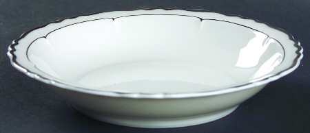 Rivoli (Platinum Trim) Rim Fruit/Dessert (Sauce) Bowl