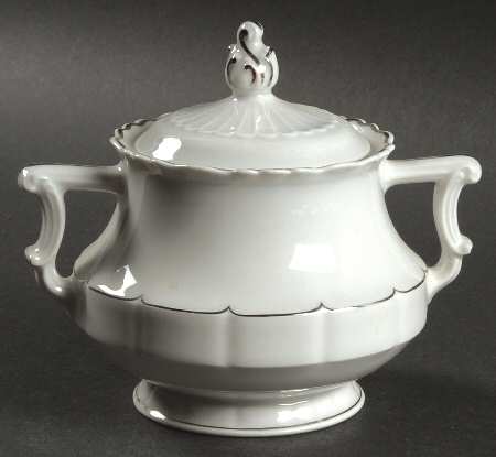 Rivoli (Platinum Trim) Sugar Bowl & Lid