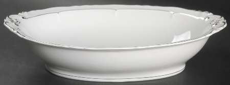 Rivoli (Platinum Trim) 9" Oval Vegetable Bowl