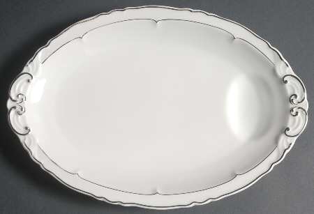 Rivoli (Platinum Trim) 13" Oval Serving Platter
