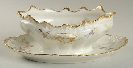 Schleiger 1026b Gravy Boat with Attached Underplate