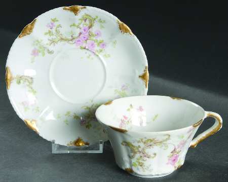 Schleiger 144 Flat Cup & Saucer Set by Haviland