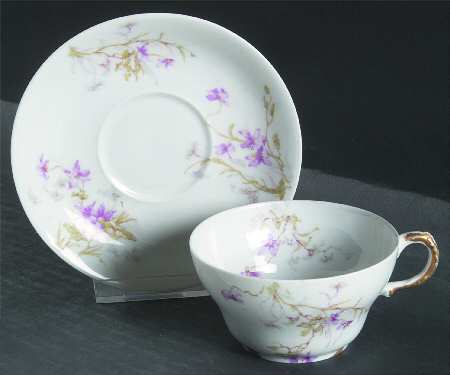 Schleiger 148k Flat Cup & Saucer Set by Haviland