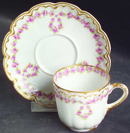 Schleiger 319 Flat Demitasse Cup & Saucer Set