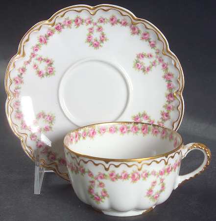 Schleiger 319 Flat Cup & Saucer Set by Haviland