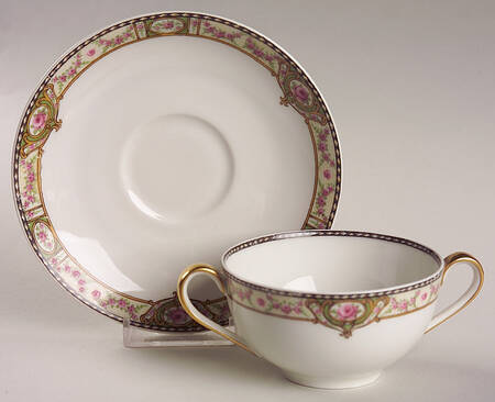 Schleiger 344C Flat Bouillon Cup & Saucer