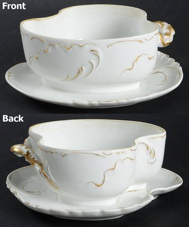 Schleiger 421 Gravy Boat w/Attached Underplate No Lid