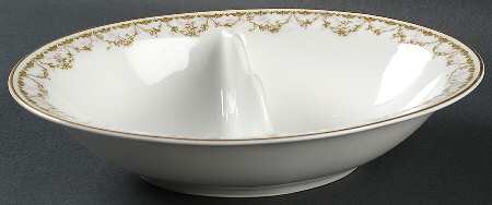 Schleiger 544 10" Oval Divided Vegetable Bowl