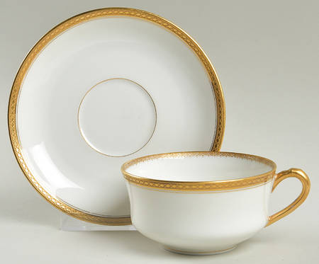 Schleiger 585a Flat Cup & Saucer Set