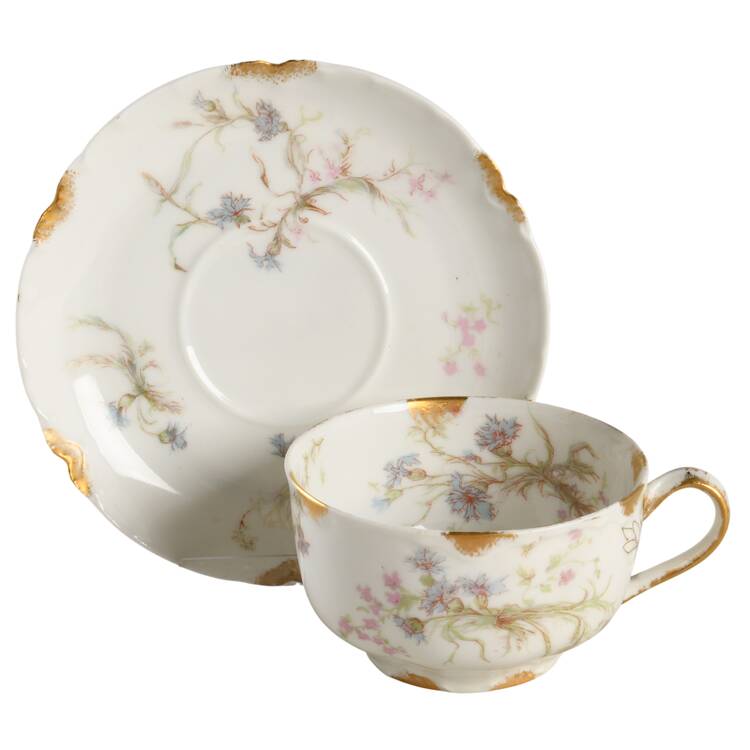 Schleiger 70 Flat Cup & Saucer Set by Haviland