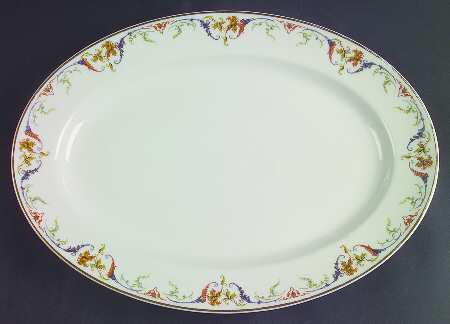 Schleiger 701A 13" Oval Serving Platter by Haviland