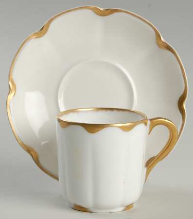 Schleiger 822a Flat Demitasse Cup & Saucer Set