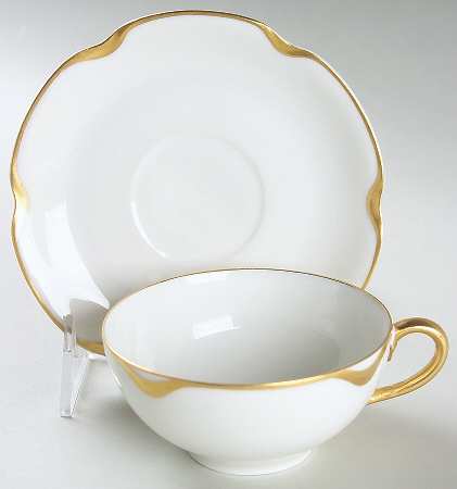 Silver Anniversary Flat Cup & Saucer Set