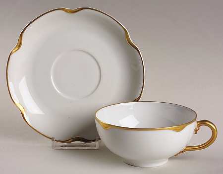 Silver Anniversary Flat Cup & Saucer Set