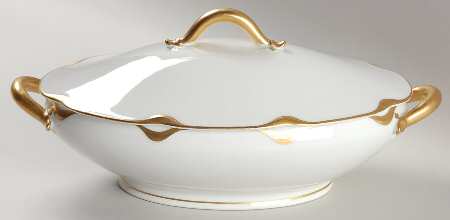 Silver Anniversary Oval Covered Vegetable