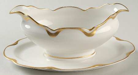 Silver Anniversary Gravy Boat with Attached Underplate