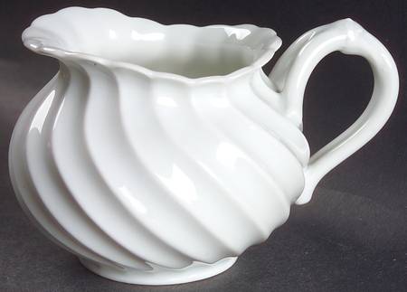 Torse White (Newer, Post 1950) Creamer