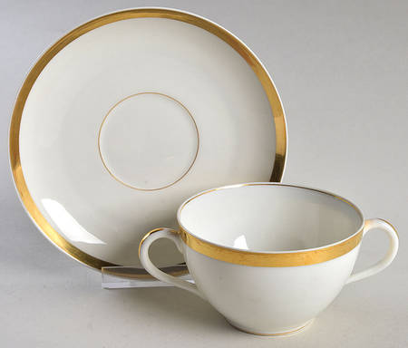Wedding Ring Flat Bouillon Cup & Saucer by Haviland