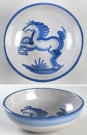 Blue Horse Coupe Soup Bowl