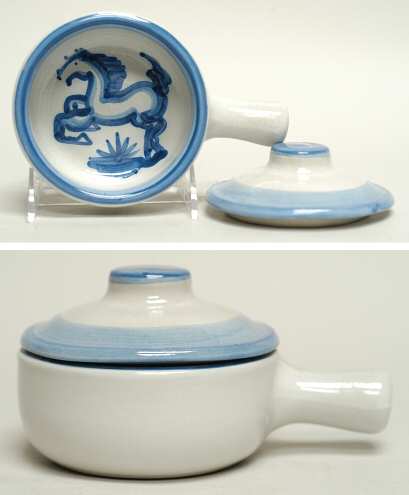 Blue Horse Porringer & Lid
