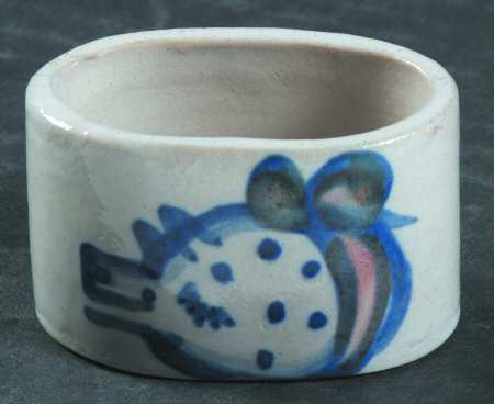 Country Scene Blue Napkin Ring
