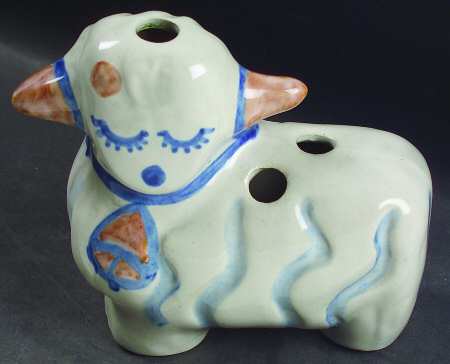 Country Scene Blue Toothbrush Holder