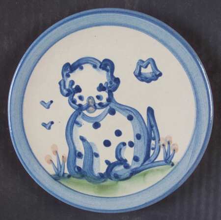 Country Scene Blue Bread & Butter Plate