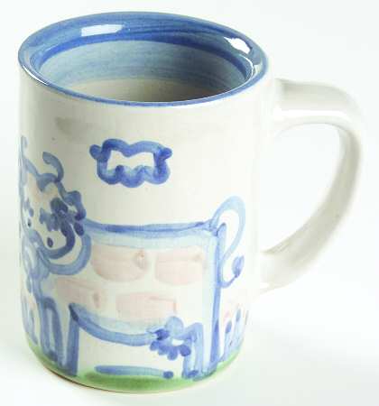 Country Scene Blue Mug