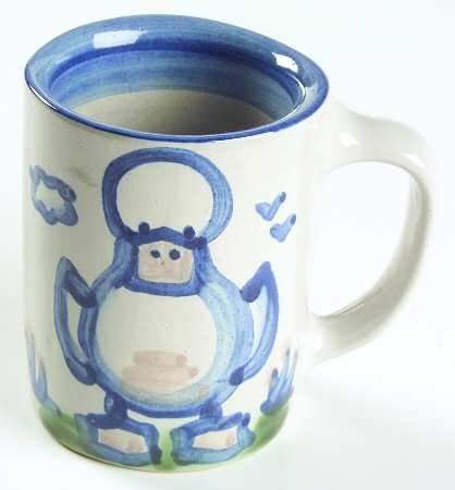 Country Scene Blue Mug by M A Hadley