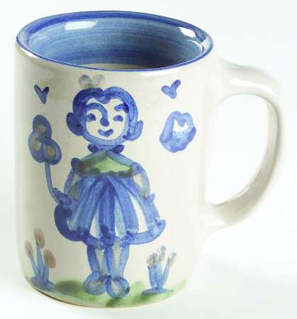 Country Scene Blue Mug