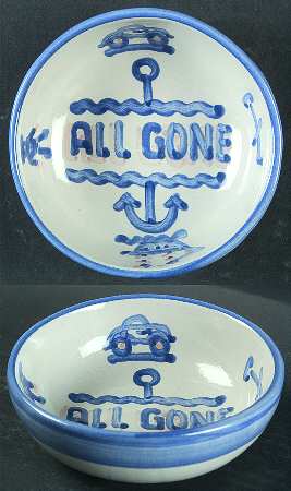 Country Scene Blue Coupe Cereal Bowl
