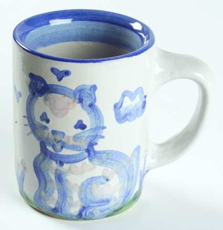 Country Scene Blue Mug by M A Hadley