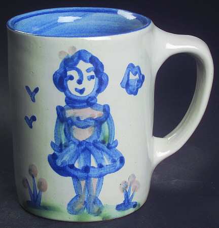 Country Scene Blue Mug by M A Hadley