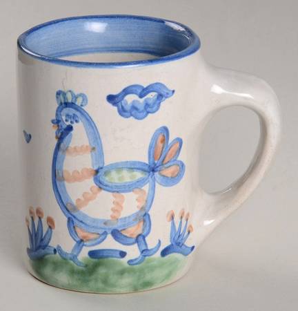 Country Scene Blue Mug by M A Hadley