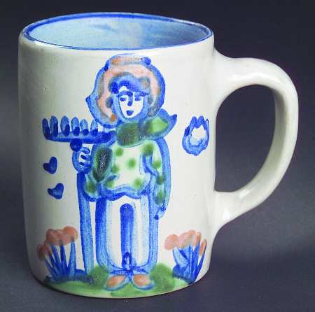 Country Scene Blue Mug by M A Hadley