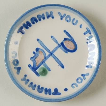 Country Scene Blue Coaster by M A Hadley