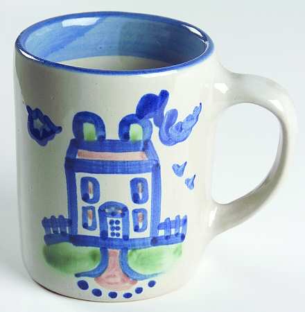 Country Scene Blue Mug by M A Hadley