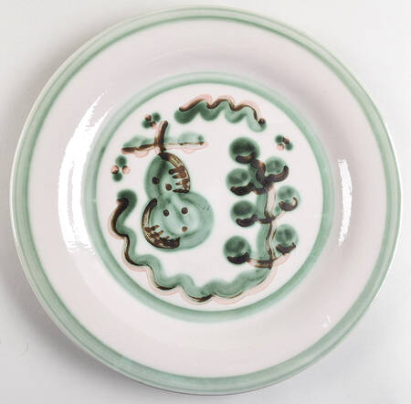 Pear and Grape Green 13" Chop Plate (Round Platter)