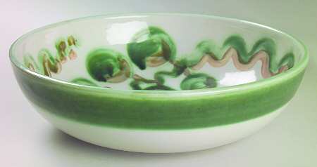 Pear and Grape Green Large Salad Bowl