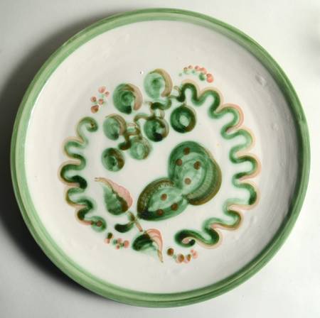 Pear and Grape Green 15" Chop Plate (Round Platter)