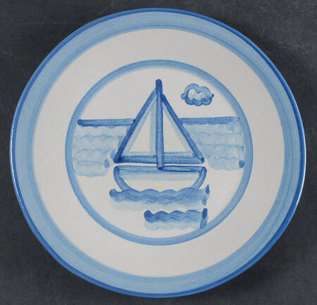 Sailboat Luncheon Plate
